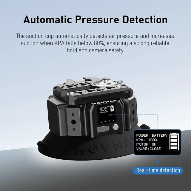 Alt view image 5 of 7 - MOVMAX 4.5" Solar Electric Suction Cup Mount for DSLR & Action Cameras