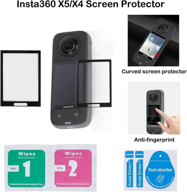 Alt view image 7 of 7 - Bike/Motorcycle Handlebar Mounting Bundle for Insta360 X5/X4 & Action 5 Pro/4/3, Includes 360° Handlebar Mount, 1/4" Adapter, Helmet Stick, Backpack Clip & Screen Protector