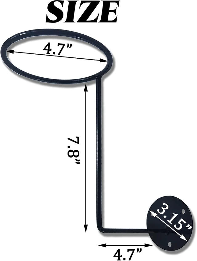 Alt view image 2 of 5 - 6PCS Wall-Mounted Metal Helmet Rack Hanger, Multifunctional Ball & Hat Rack