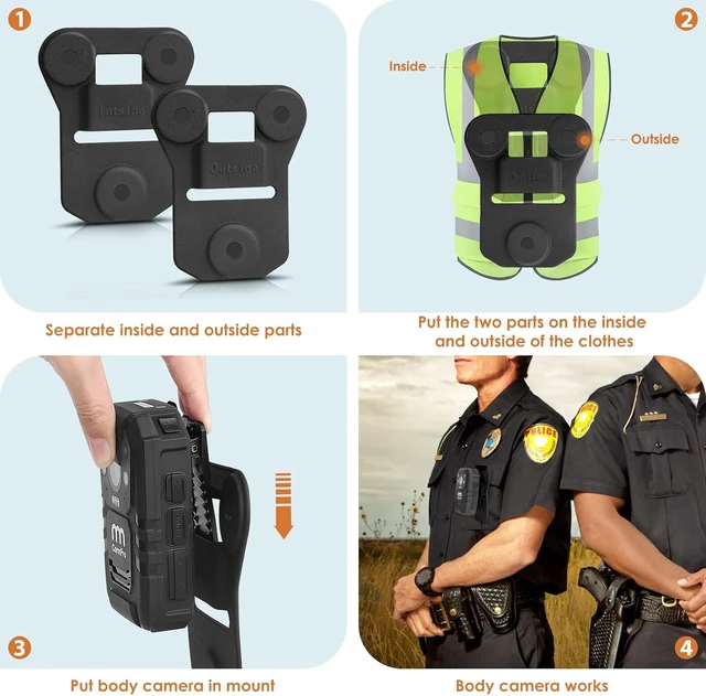 Alt view image 3 of 6 - CammPro Body Camera Magnetic Mount, Universal Wearable Magnet Clip Holder for All Body Camera Brands (New Upgrade)