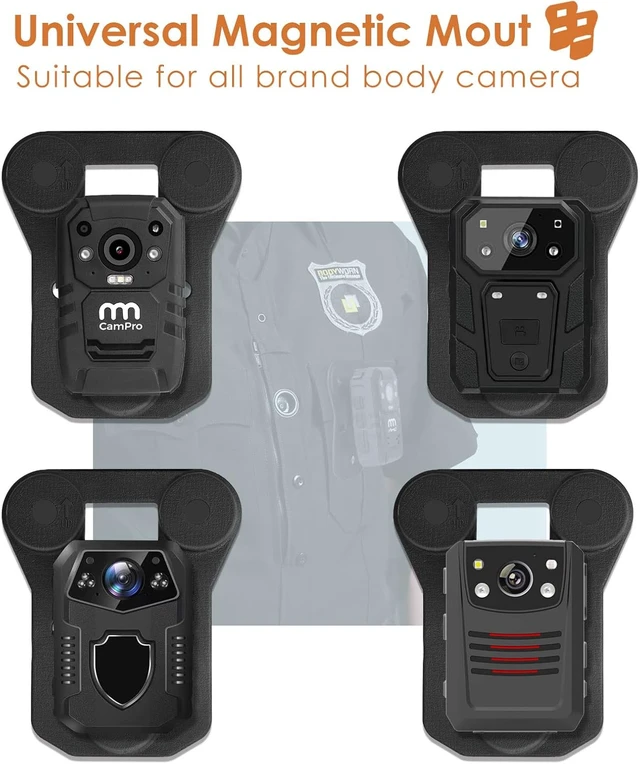 Alt view image 6 of 6 - CammPro Body Camera Magnetic Mount, Universal Wearable Magnet Clip Holder for All Body Camera Brands (New Upgrade)
