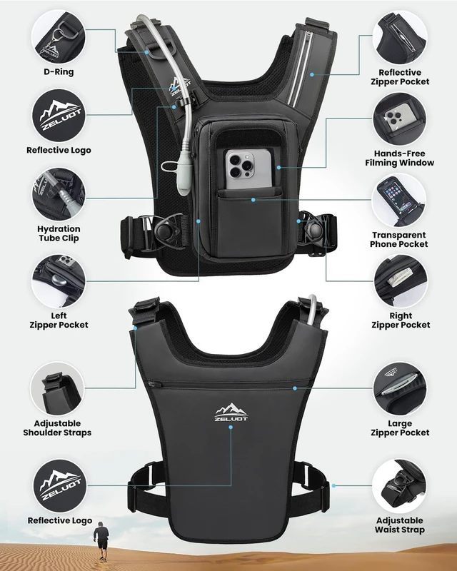 Alt view image 7 of 7 - Adjustable Chest Pack for Hands-Free POV Filming