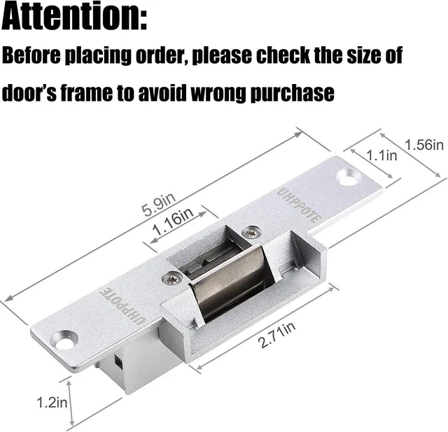 Alt view image 7 of 7 - Fail-Secure 12VDC Electric Door Strike Lock for Access Control