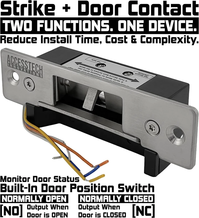 Alt view image 4 of 7 - Heavy-Duty ANSI Standard Electric Strike Door Lock with Signal Output & Door Position Indicator for Access Control
