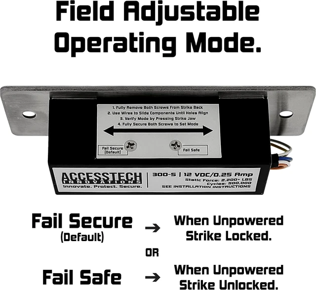 Alt view image 6 of 7 - Heavy-Duty ANSI Standard Electric Strike Door Lock with Signal Output & Door Position Indicator for Access Control