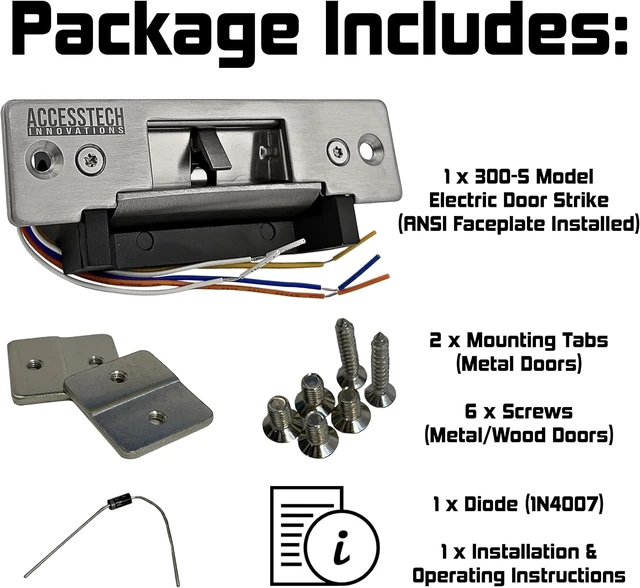 Alt view image 7 of 7 - Heavy-Duty ANSI Standard Electric Strike Door Lock with Signal Output & Door Position Indicator for Access Control