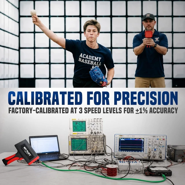 Alt view image 7 of 7 - Velocity X Baseball Speed Radar for Pitchers, Narrow Beam Accurate Pitch Tracking, Continuous/Single Speed Mode, 100 Reading Recall