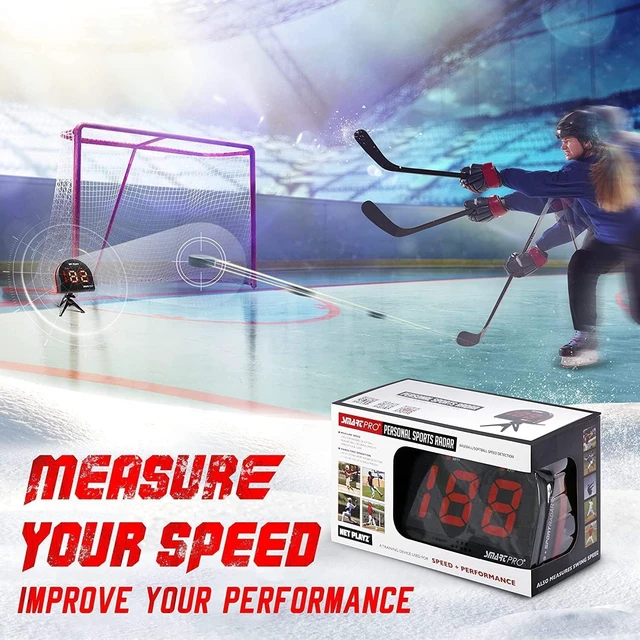 Alt view image 2 of 6 - Hands-Free Hockey Speed Radar Gun, Training Aid Speed Sensor