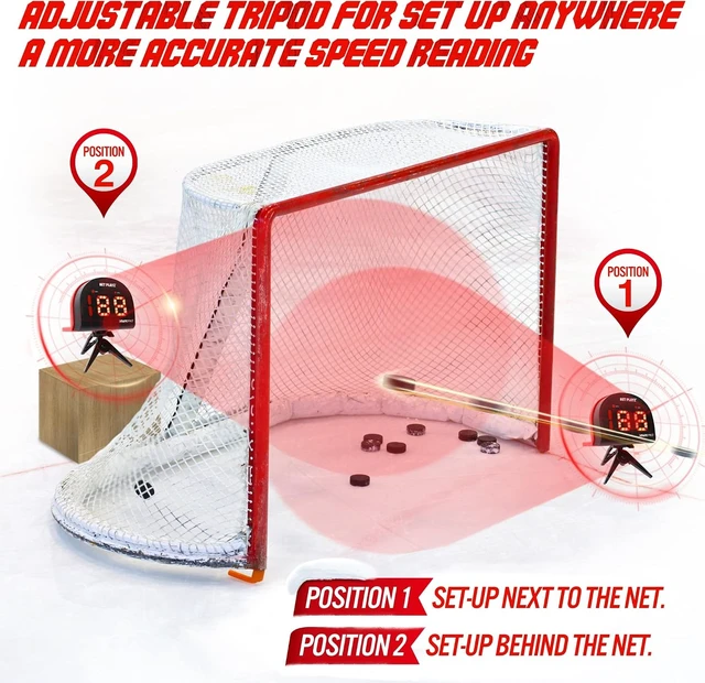 Alt view image 4 of 6 - Hands-Free Hockey Speed Radar Gun, Training Aid Speed Sensor