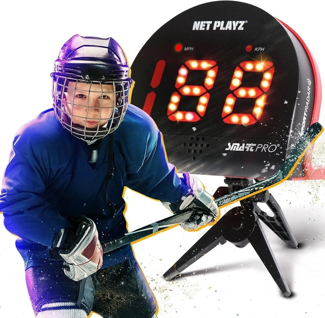 Main image of Hands-Free Hockey Speed Radar Gun, Training Aid Speed Sensor