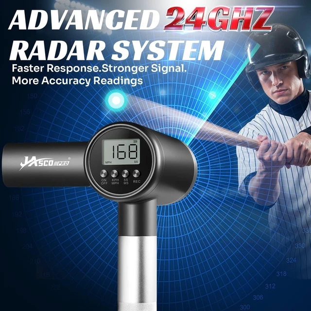 Alt view image 2 of 7 - 24GHz Baseball Radar Gun, LED+LCD Dual Display with ±1 MPH Accuracy