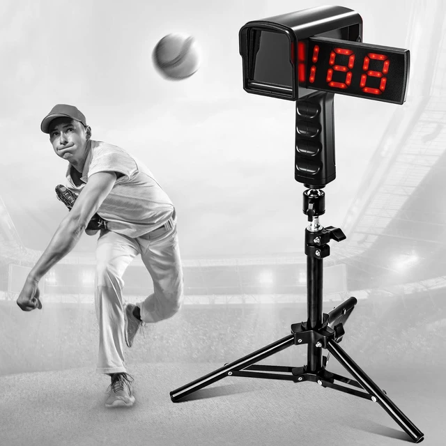 Main image of Baseball Radar Gun with Tripod & LED+LCD Large Display