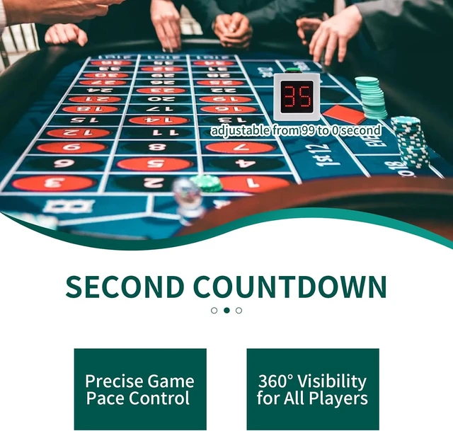Alt view image 4 of 7 - GANXIN Poker Shot Clock, 4-Sides Cube Countdown Timer for Poker/Casino/Chess, 20/30 Sec & Custom Time (Small,White)