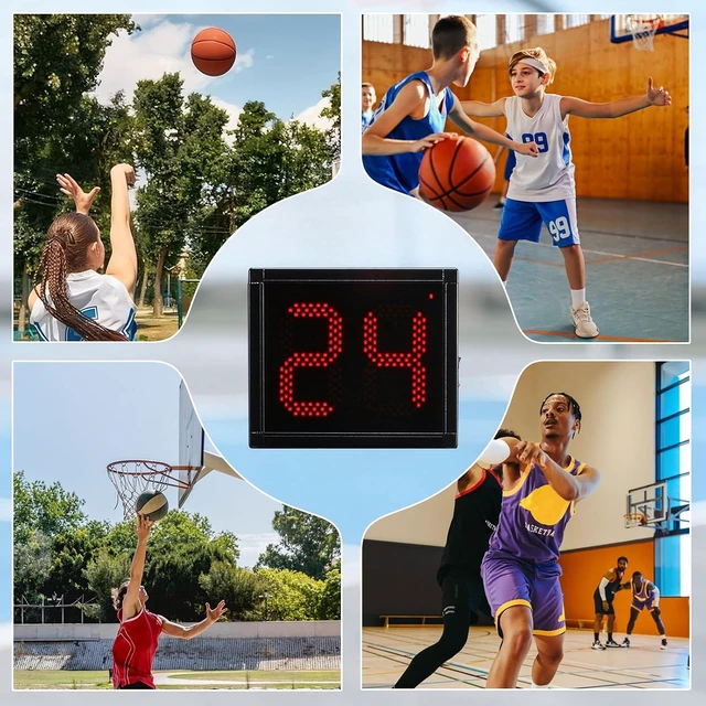 Alt view image 7 of 7 - Basketball Shot Clock Timer with 14/24/25/30/35/40/60 Second Settings