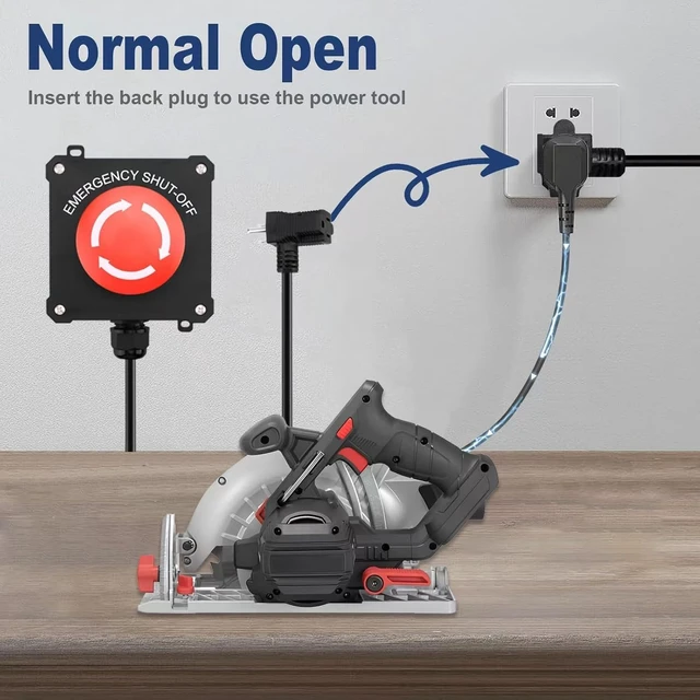 Alt view image 5 of 7 - 440V 16A Emergency Stop Switch with 10ft Heavy-Duty Cord & E-Stop