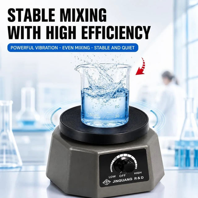 Alt view image 2 of 7 - 100W 4 Lab Oscillator Mixing Machine, Knob Speed Control for Efficient Bubble Removal in Plaster, Epoxy Resin & Gypsum