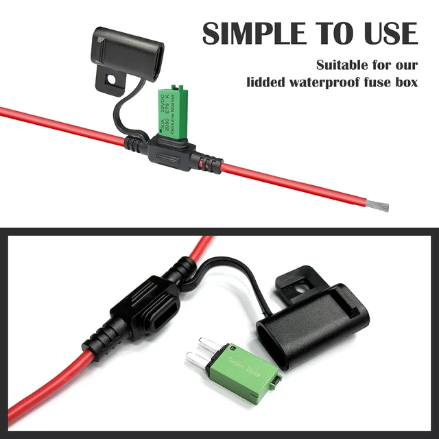Alt view image 5 of 7 - ATM Manual Reset Fuse Kit, Low-Profile Mini Fuses 5A/10A/15A/20A/25A/30A for DC 32V Automotive Circuit Breakers, RV/Car/Truck