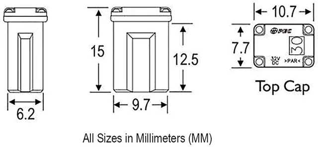Alt view image 2 of 2 - 50 pc MCASE Mini Box Shaped Automotive Cartridge Fuse Kit