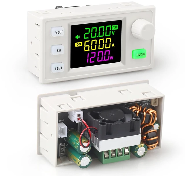 Main image of SK-120X Adjustable 120W DC-DC Buck-Boost Power Converter, CC/CV 6-36V to 0-36V with Color Display, Regulated Laboratory Power Supply