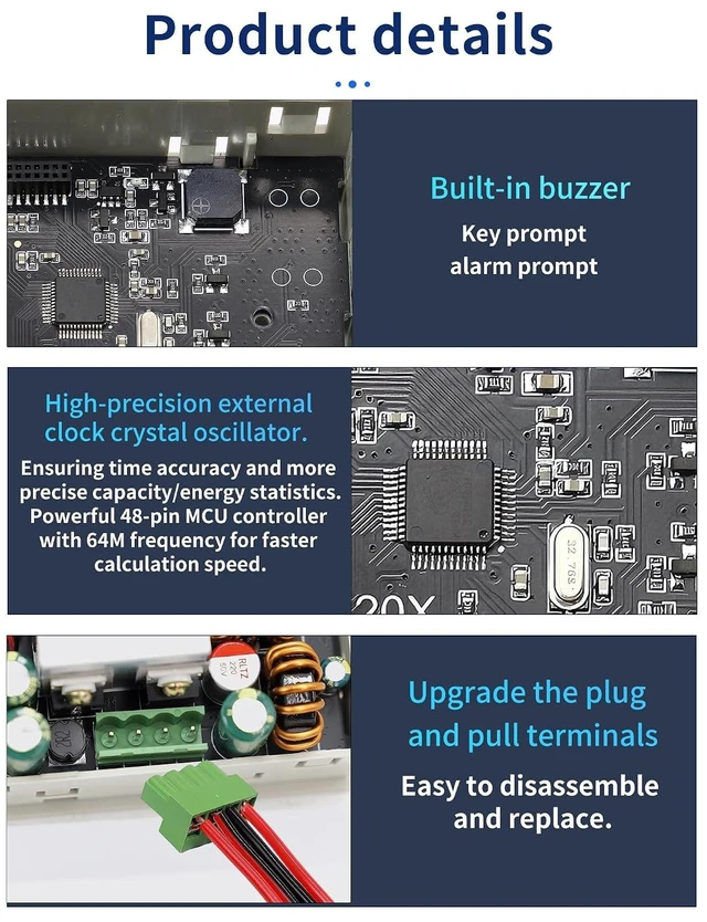 Alt view image 7 of 7 - SK-120X Adjustable 120W DC-DC Buck-Boost Power Converter, CC/CV 6-36V to 0-36V with Color Display, Regulated Laboratory Power Supply