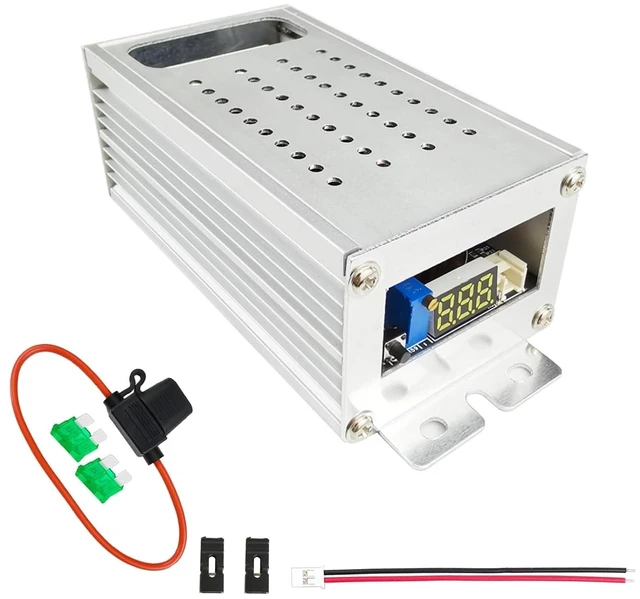 Main image of 48V to 12V Golf Cart Converter, 11-70V Input to 3.3V-24V Output, 28A 336W Adjustable with Fuse