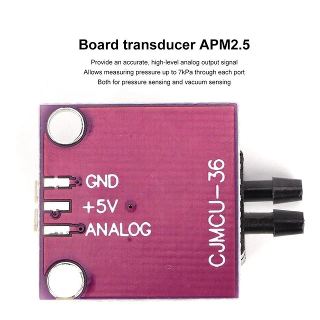 Alt view image 3 of 7 - MPXV7002DP Pressure Sensor Board, APM2.5 Breakout Transducer for Positive & Negative Pressure Measurement