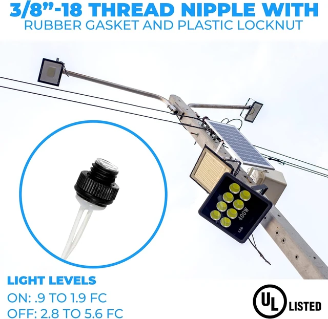 Alt view image 6 of 7 - 120V Mini Flush Mount Dusk to Dawn Photoelectric Sensor, 600W Tungsten, UL Listed & Weatherproof for Outdoor Lighting, Pack of 2 - OL-45170