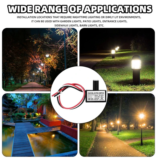 Alt view image 7 of 7 - 10pcs 105V-130V AC Photocell Light Sensor, Auto On/Off