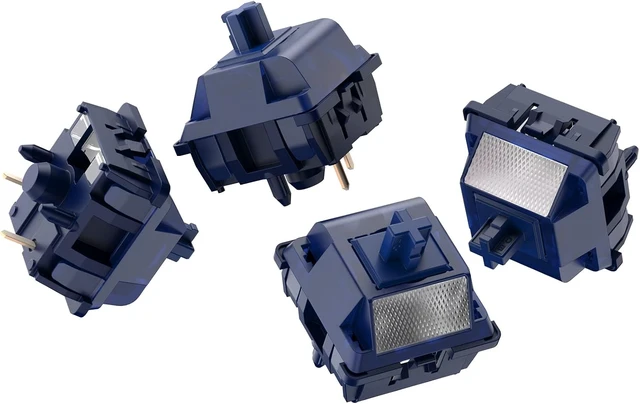 Alt view image 7 of 7 - Blue Lotus High-Precision T1 Tactile Switches, 65g Long Spring Pre-Lubed RGB Heavy Tactile (Blue Lotus, 70pcs)