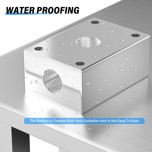 Alt view image 6 of 7 - 1/4" OD Push-to-Connect Manifold Block Assembly, Pneumatic Shunt Fittings (Pack of 5)