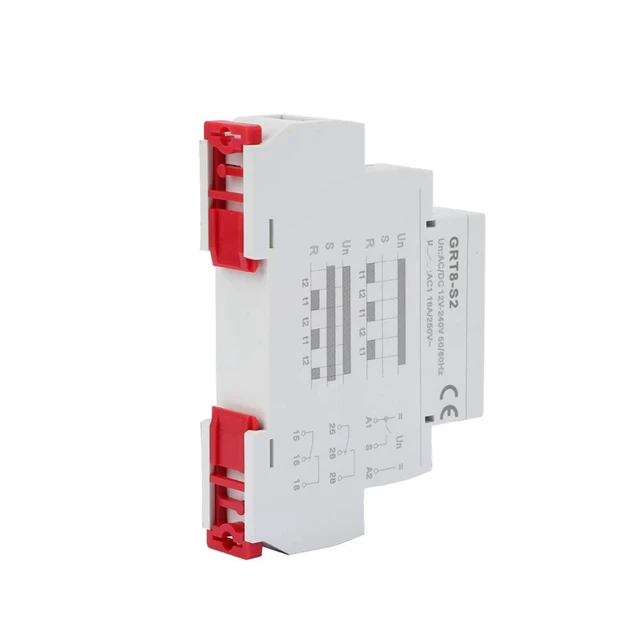 Alt view image 6 of 7 - GRT8-0.1S-100 Days Asymmetric Repeat Cycle Timer Relay, 35mm DIN Rail AC/DC 12-240V for Cyclic Delay Control