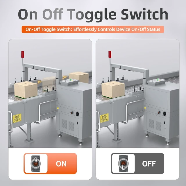Alt view image 4 of 7 - 12V IP68 Waterproof SPST On-Off Toggle Switch, Pre-Wired Heavy-Duty 12V DC 30A/125V AC 20A Latching Rocker for Car, Boat & Marine, 2 Pack