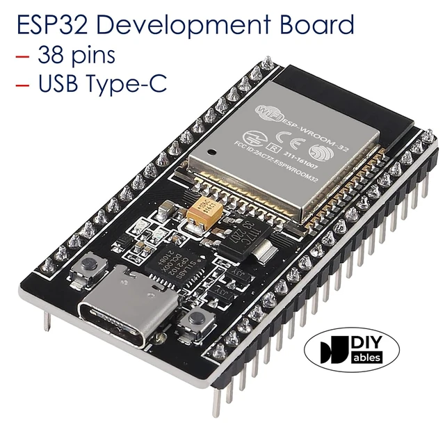 Alt view image 2 of 6 - 10 Pieces 38-Pin ESP32S ESP-WROOM-32 WiFi & Bluetooth Development Board, USB Type-C CP2102 Dual-Core ESP32 for IoT Projects, Compatible with IDE