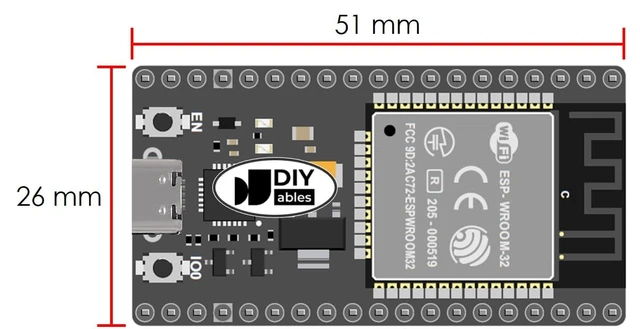 Alt view image 5 of 6 - 10 Pieces 38-Pin ESP32S ESP-WROOM-32 WiFi & Bluetooth Development Board, USB Type-C CP2102 Dual-Core ESP32 for IoT Projects, Compatible with IDE