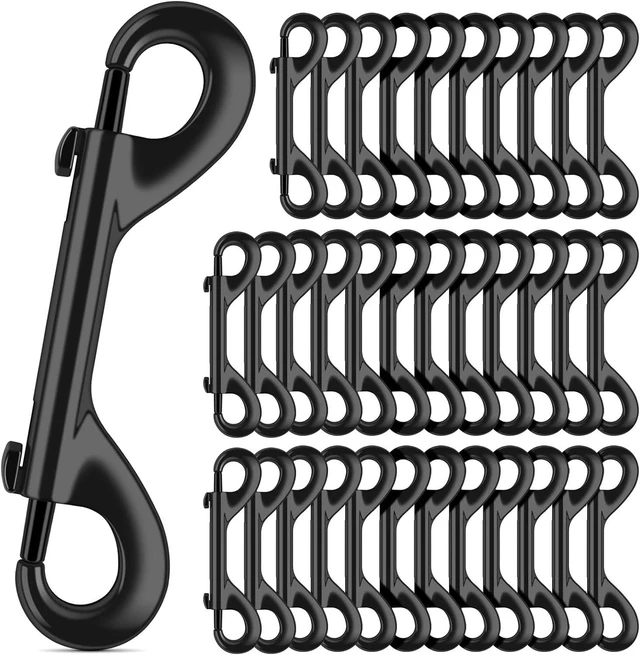 Main image of 3.5" Zinc Alloy Double-Ended Bolt Snap Hooks, 110lbs Heavy-Duty Trigger Clips for Dog Leashes, Water Buckets, Horse Feed & Hammocks (35 Pack)