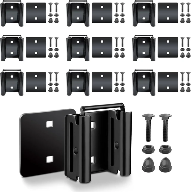 Main image of Double-Fitting E-Track Connectors with Square Plates, 10-Pack