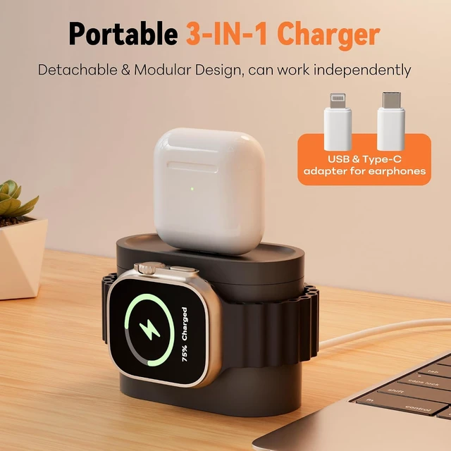 Alt view image 5 of 7 - 7-in-1 Alarm Clock Night Light with Charging Station Clock Charger for Bedroom