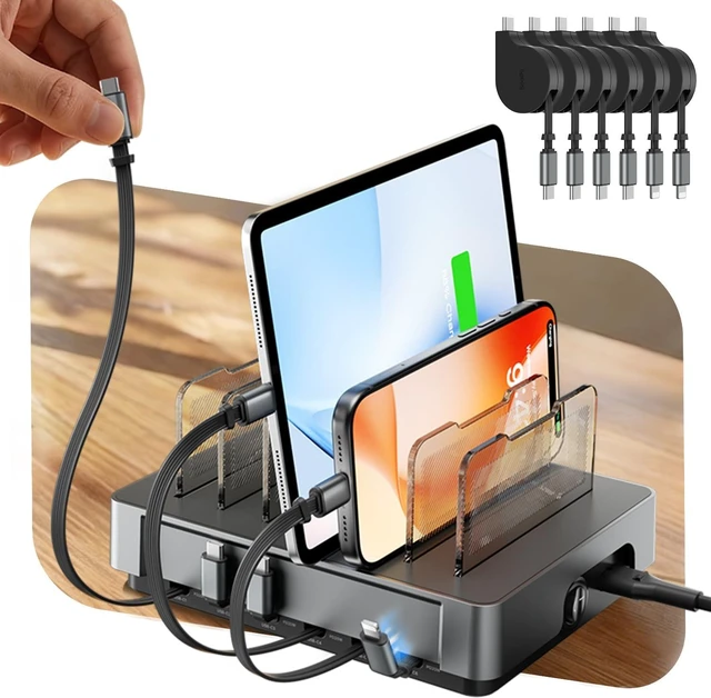 Main image of HomeHub H1 Pro 120W Multi-Device Charging Station (Grey)