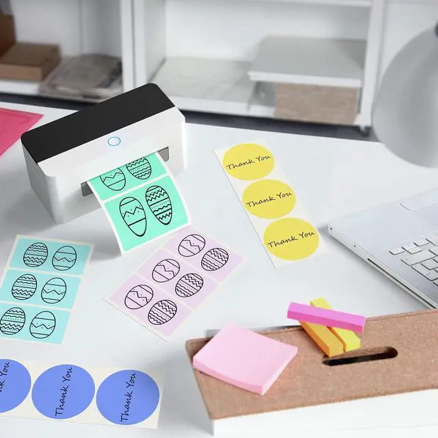 Alt view image 3 of 7 - SB Shipping Label Printer, 4x6 Thermal Printer for Shipping Packages, High-Speed Label Maker, Compatible with ShipStation White