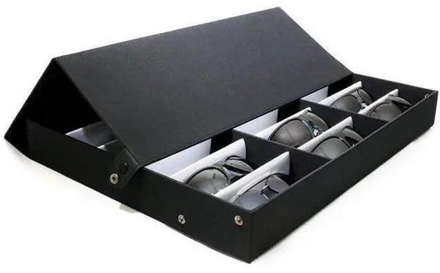 Alt view image 2 of 7 - 18 pcs Sunglasses Organizer Eyewear Display Storage Case Tray