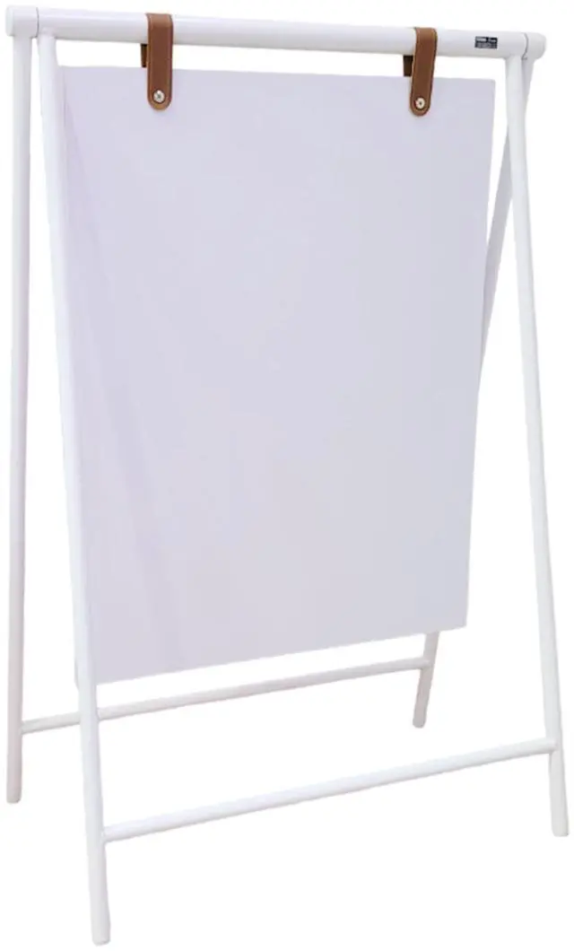Main image of Metal Swing A-Frame Sidewalk Sign with PVC Panel 22"W x 28"H White Frame