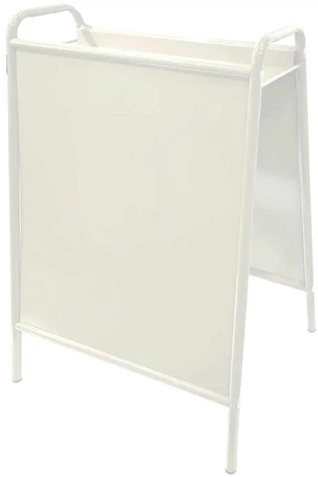 Main image of Rover Outdoor Metal Sign Stand 18" W x 22" H (Double-Sided) Durable & Customizable Advertising Stand White