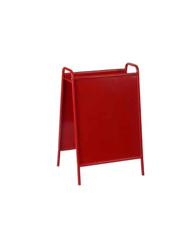 Main image of Rover Outdoor Metal Sign Stand 18" W x 22" H (Double-Sided) Durable & Customizable Advertising Stand Red