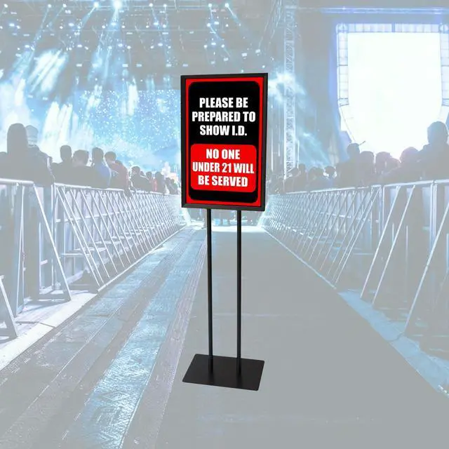Alt view image 2 of 2 - Aria Bulletin Floor Sign Holder 14 x 22 Freestanding Poster Display for Business, Retail & Events | Sturdy & Professional Sign Stand