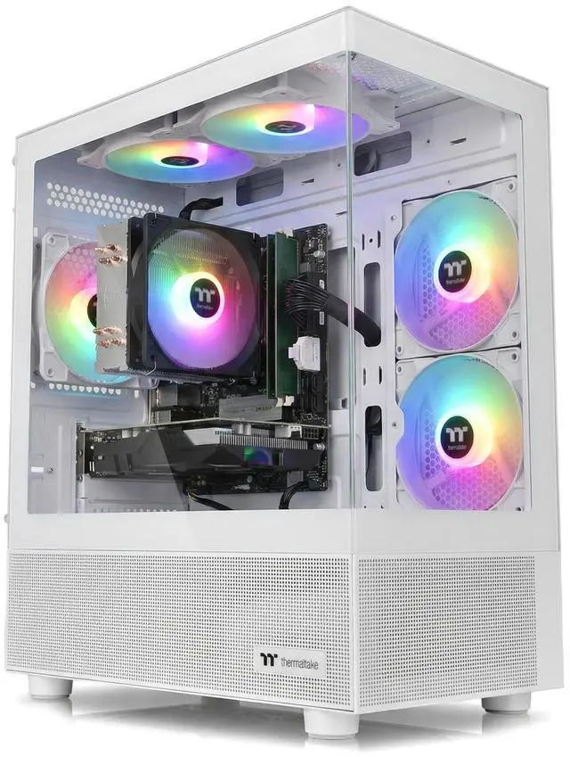 Main image of AIGAMEPC Gaming PC Computer Desktop, Core i7 4790, GTX 1050 Ti 4GB, 16GB DDR3, 512GB M.2 SSD, BX3 550W 80PLUS Bronze PSU, WiFi 5, RGB Fan x5, Windows 11 Home, White PC