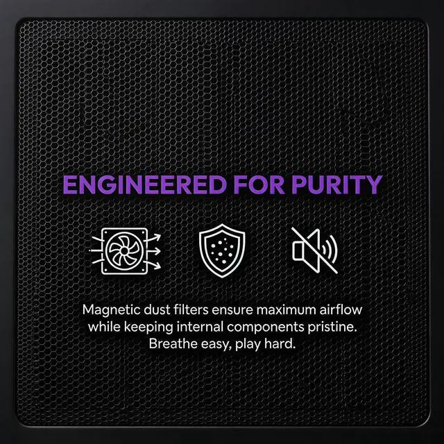 Alt view image 7 of 7 - AIGAMEPC Gaming Desktop Computer, AMD R7 4700 LE,RTX 3050 6G,16GB DDR4,512GB M.2 SSD, BX3 550W 80PLUS Bronze PSU, RGB Fan x5, WiFi Ready & Windows 11 Home, Black