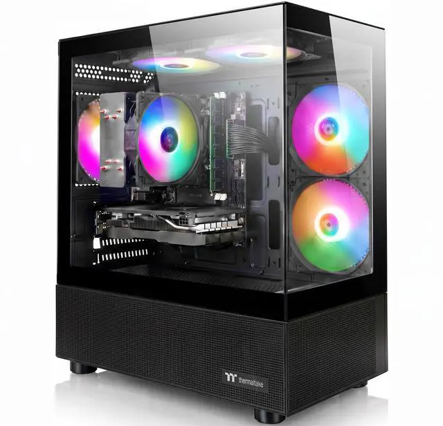 Main image of AIGAMEPC Gaming Desktop Computer, AMD R7 4700 LE,RTX 3050 6G,16GB DDR4,512GB M.2 SSD, BX3 550W 80PLUS Bronze PSU, RGB Fan x5, WiFi Ready & Windows 11 Home, Black
