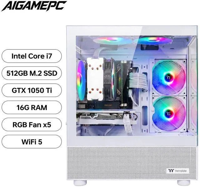 AIGAMEPC Gaming PC Computer Desktop, Intel Core i7 up to 4.0GHz