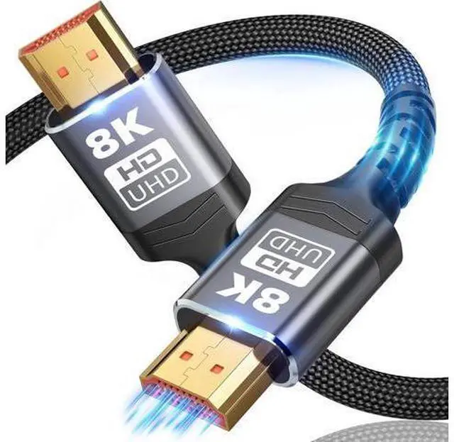 Main image of HDMI Cable 2.1, 5M/16.4FT Ultra High Speed HDMI Cable Braided Cord, HDMI Cables 48Gbps 8K@60Hz 7680x4320, 4K@120Hz Supports Dynamic HDR 10 eARC 3D, Dolby Atmos Compatible with Roku TV/PS5/HDTV