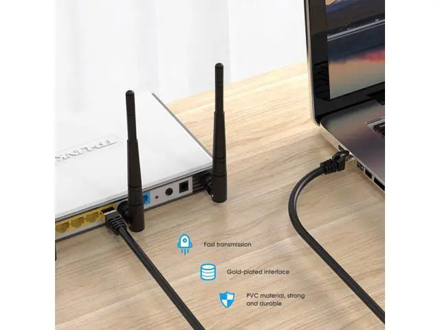 Alt view image 3 of 7 - Cat 8 Ethernet Cable 16.5ft, Internet Cable, Lastest 40Gbps 2000MHz High Speed SFTP Patch Cables with Gold Plated RJ45 Connector for Router, Modem, Gaming, Xbox Fibre Optic Cable